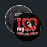 I Love My Girlfriend Personalized Bottle Opener<br><div class="desc">I Love My Girlfriend Personalized Photo and Text</div>