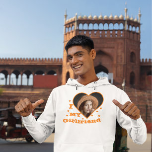 I Love My Girlfriend Personalized Custom Photo Hoodie