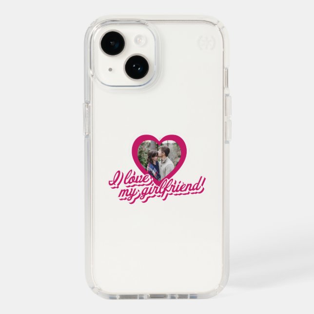 I Love My Girlfriend Personalized Custom Photo Speck iPhone Case (Front)