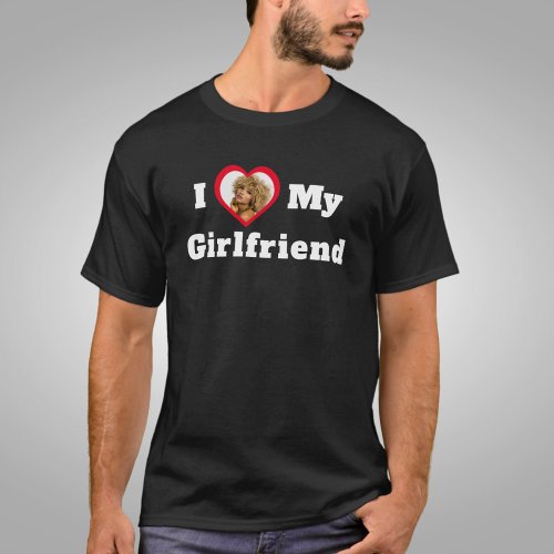 I Love My Girlfriend Personalized Custom Photo T_Shirt