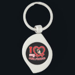 I Love My Girlfriend Personalized Keychain<br><div class="desc">I Love My Girlfriend Personalized Photo and Text</div>