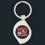 I Love My Girlfriend Personalized Keychain<br><div class="desc">I Love My Girlfriend Personalized Photo and Text</div>