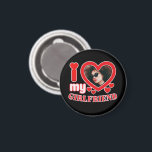 I Love My Girlfriend Personalized Magnet<br><div class="desc">I Love My Girlfriend Personalized Photo and Text</div>