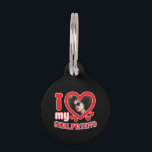 I Love My Girlfriend Personalized Pet ID Tag<br><div class="desc">I Love My Girlfriend Personalized Photo and Text</div>