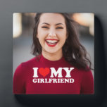I Love My Girlfriend Personalized Photo Keepsake Plaque<br><div class="desc">I Love My Girlfriend Personalized Photo Keepsake plaque</div>