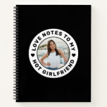 I Love My Girlfriend Personalized Photo Love Notes Notebook<br><div class="desc">Personalized "Love Notes to my Hot Girlfriend" custom text and photo notebook that you can use to create your own "I love my girlfriend" design on a notebook cover, perfect for going away to college, military, trade school, or summer internships out of town and abroad over seas. Colors and fonts...</div>