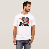 I Love My Girlfriend Personalized Photo T-Shirt (Front Full)