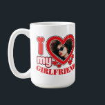 I Love My Girlfriend Personalized Photo Text Coffee Mug<br><div class="desc">I Love My Girlfriend Personalized Photo and Text</div>