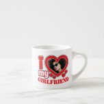 I Love My Girlfriend Personalized Photo Text Espresso Cup<br><div class="desc">I Love My Girlfriend Personalized Photo and Text</div>