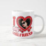 I Love My Girlfriend Personalized Photo Text Giant Coffee Mug<br><div class="desc">I Love My Girlfriend Personalized Photo and Text</div>