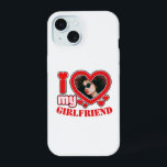I Love My Girlfriend Personalized Photo Text iPhone 15 Case<br><div class="desc">I Love My Girlfriend Personalized Photo and Text</div>