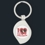 I Love My Girlfriend Personalized Photo Text Keychain<br><div class="desc">I Love My Girlfriend Personalized Photo and Text</div>