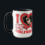 I Love My Girlfriend Personalized Photo Text Mug<br><div class="desc">I Love My Girlfriend Personalized Photo and Text</div>