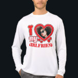 I Love My Girlfriend Personalized Photo Text Tri-Blend Shirt<br><div class="desc">I Love My Girlfriend Personalized Photo and Text</div>