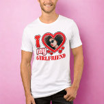 I Love My Girlfriend Personalized Photo Text Tri-Blend Shirt<br><div class="desc">I Love My Girlfriend Personalized Photo and Text</div>