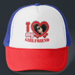 I Love My Girlfriend Personalized Photo Text Trucker Hat<br><div class="desc">I Love My Girlfriend Personalized Photo and Text</div>