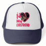I Love My Girlfriend Personalized Photo Trucker Hat
