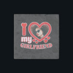 I Love My Girlfriend Personalized Stone Magnet<br><div class="desc">I Love My Girlfriend Personalized Photo and Text</div>