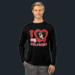 I Love My Girlfriend Personalized Tri-Blend Shirt<br><div class="desc">I Love My Girlfriend Personalized Photo and Text</div>