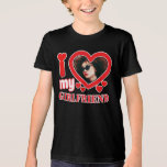 I Love My Girlfriend Personalized Tri-Blend Shirt<br><div class="desc">I Love My Girlfriend Personalized Photo and Text</div>