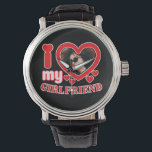 I Love My Girlfriend Personalized Watch<br><div class="desc">I Love My Girlfriend Personalized Photo and Text</div>