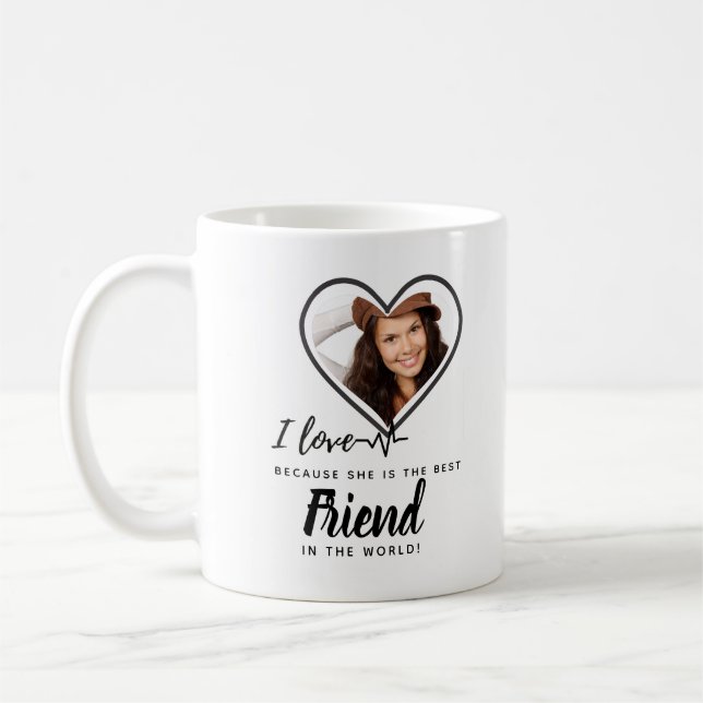 I Love My Girlfriend PHOTO BEST FRIEND Gift Coffee Mug (Left)