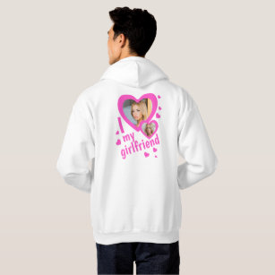 I love my Girlfriend photo front and back Hoodie