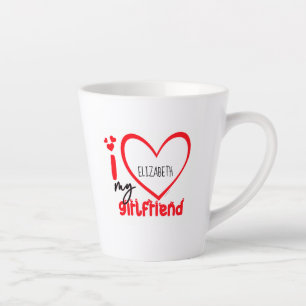 I Love My Girlfriend Photo Gift  Latte Mug