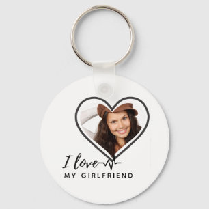I LOVE MY GIRLFRIEND  Photo Gift Personalized Keychain