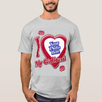 I Love My Girlfriend Photo Red Heart Kiss Grey