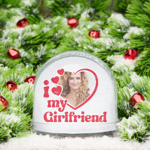 I Love My Girlfriend Photo  Snow Globe