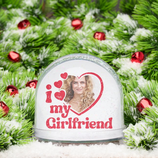 I Love My Girlfriend Photo  Snow Globe (Christmas)
