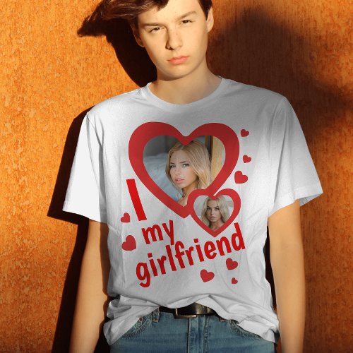 I love my Girlfriend photo T_Shirt
