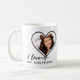 I Love My Girlfriend PHOTO TEXT Personalized Gift Coffee Mug