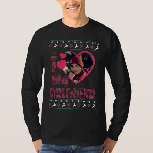 I Love My Girlfriend Photo Ugly Christmas Sweater 