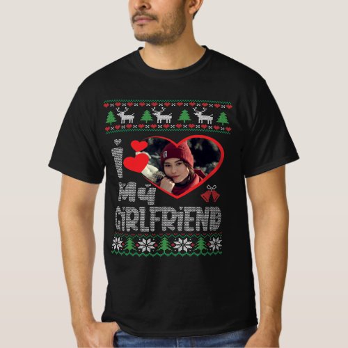 I Love My Girlfriend Photo Ugly Christmas Sweater