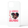 I Love My Girlfriend Pink Heart Custom Photo iPhone 12 Case