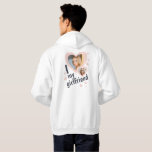 I love my Girlfriend Pink photo front and back Hoodie<br><div class="desc">Create your own I love my girlfriend cute chic girly blush pink and charcoal dark grey and white hoodie shirt. This shirt can be a cringe, funny bf anniversary gift. Force your boyfriend to wear this super cute tiktok trend shirt all the time. He will receive a lot of compliments...</div>