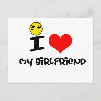 I love my Girlfriend Postcard