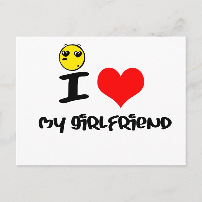 I love my Girlfriend Postcard (Front)