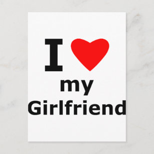 I Love My Girlfriend Postcard