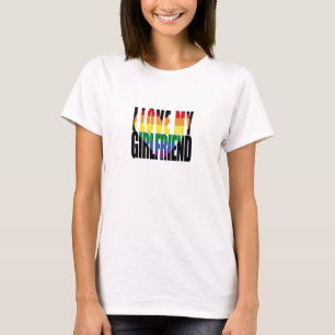 I Love My Girlfriend Rainbow T-Shirt