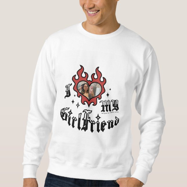 I Love My Girlfriend - Red - DingusDesign Sweatshirt (Front)
