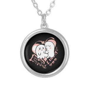 i love my girlfriend silver plated necklace