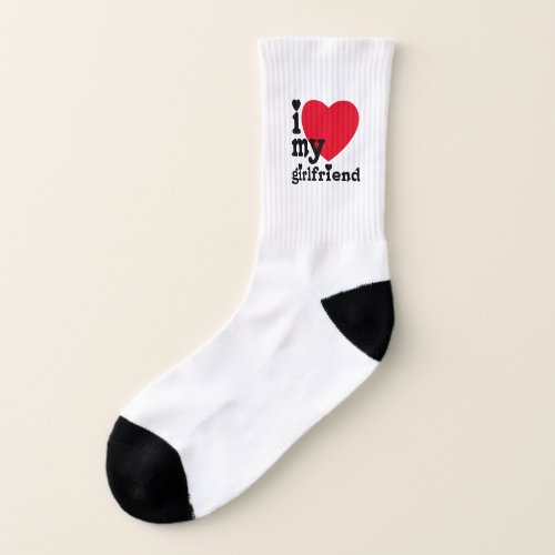 I Love My Girlfriend Socks