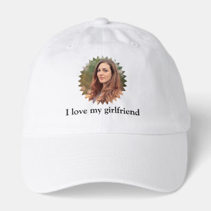I Love My Girlfriend Star Photo Custom Hat