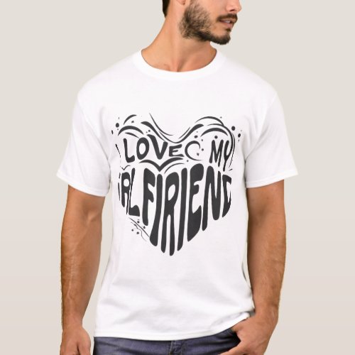 I Love My Girlfriend t_shirt design