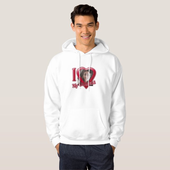 I Love My Girlfriend T-Shirt Hoodie (Front Full)