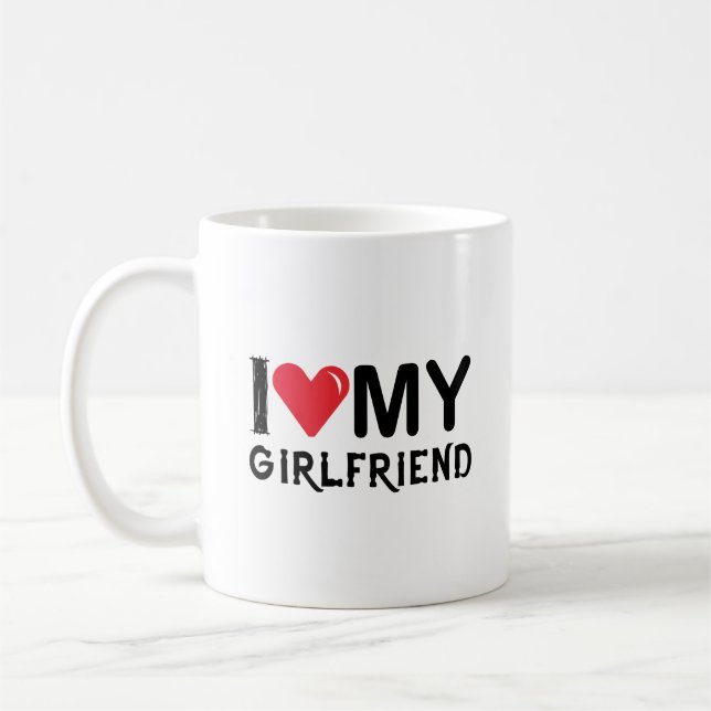 I Love My Girlfriend-Valentines Day-Romantic-Funny Coffee Mug (Left)