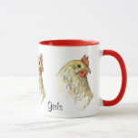 I Love My Girls Chicken Hen Bird Drawing Mug at Zazzle